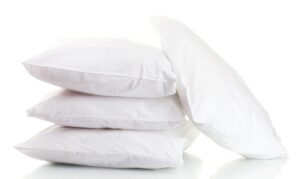 stock image of white pillows