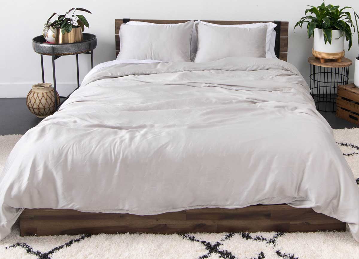 product image of the SHEEX Arctic Aire Max Duvet Cover staged in a bedroom