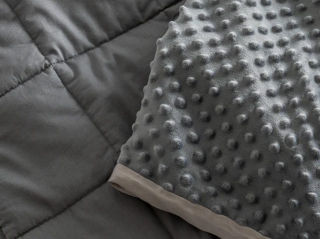 closeup product image of the Brooklyn Bedding Dual Therapy Weighted Blanket