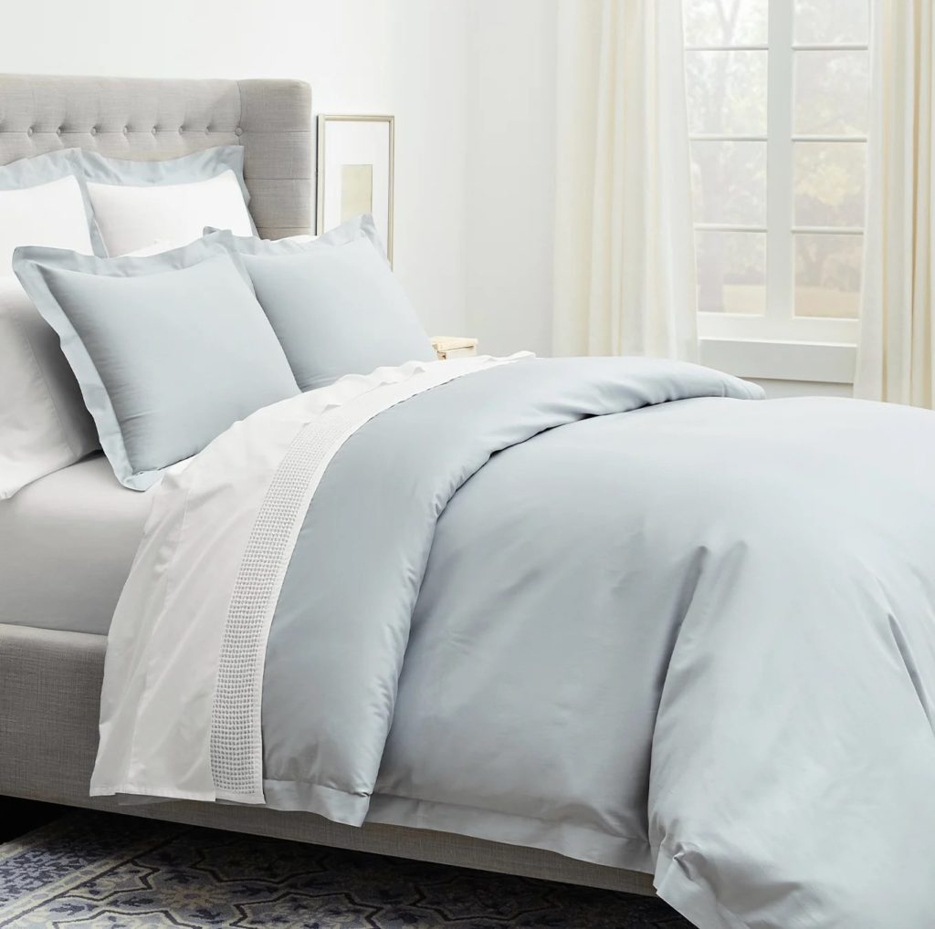product image of the Boll & Branch Signature Hemmed Duvet Set staged