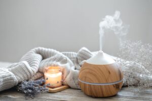 stock photo of an essential oil diffuser with sleep scents